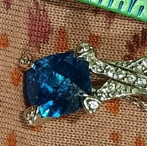 AUTHENTIC solid sterling silver MYSTIC TOPAZ & CZ GORGEOUS mystique NECKLACE